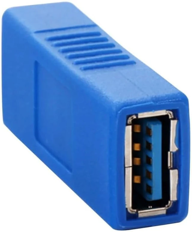 Alt view image 3 of 4 - USB 3.0 Type A Female to Female Adapter Coupler Gender Changer Connector USB3.0 Extension Converter F/F - Blue