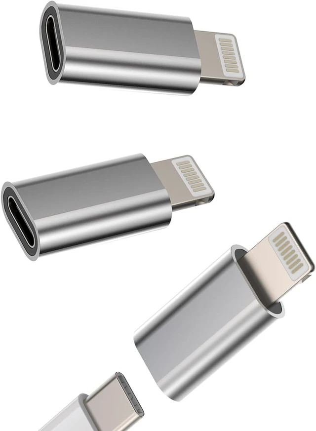 Main image of Lightning Male to USB C Female Charging Adapter (3 Pack) for iPhone 14 13 12 11 Pro Max Mini 7 8 Plus X Xs Xr Se Ipad Air 2019 Dongle Type C Charger Cable Port Converter Cord Data Sync Connector