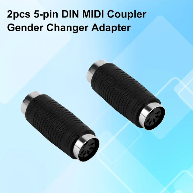Alt view image 7 of 7 - 2pcs 5 Pin DIN MIDI Coupler Gender Changer Premium 5 Pin DIN MIDI Female to Female Adapters Wireless Connector Splitter Hub Flat Suitable for Recording Studios Live Performances