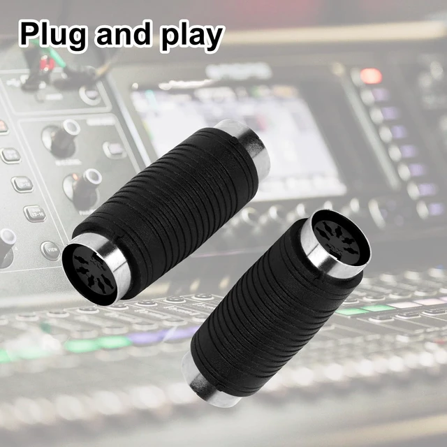 Alt view image 6 of 7 - 2pcs 5 Pin DIN MIDI Coupler Gender Changer Premium 5 Pin DIN MIDI Female to Female Adapters Wireless Connector Splitter Hub Flat Suitable for Recording Studios Live Performances