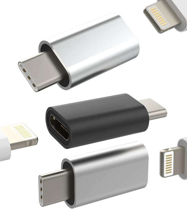 Main image of Lightning Female to USB C Male Adapter(3pack) for Galaxy Note 20 Ultra Z Flip Type Charger Cord Connector for for iPhone15 Pro Max Plus for iPad 10Air4/5Mini6Pro 12.9 Charging Cable