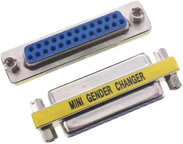 Alt view image 3 of 6 - 2 Pack Rs232 Serial Cable 25 Pin DB25 Female to FemaleGender Changer Coupler Adapter Connector