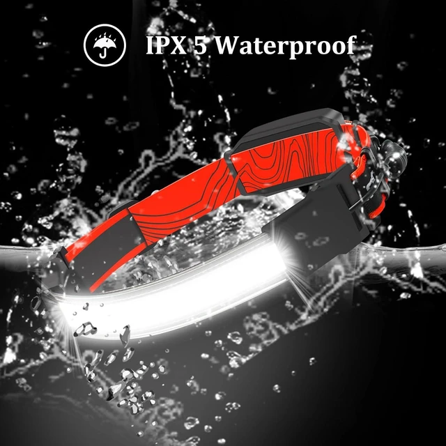 Alt view image 4 of 7 - 12 Pack Headlamp - High Lumens Rechargeable for Adults - 230° Wide Beam & 3 Modes - Lightweight & Comfortable - for Running Camping Hiking Cycling