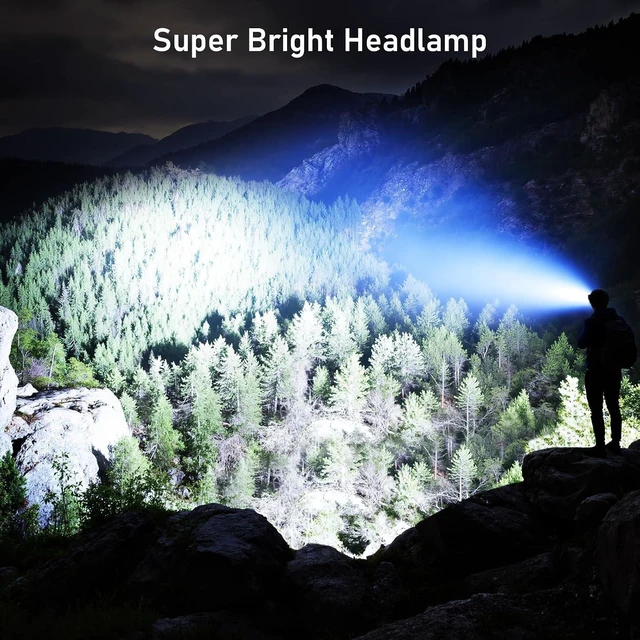 Alt view image 2 of 7 - LED Headlamp Rechargeable 2000L Super Bright Headlight Flashlight