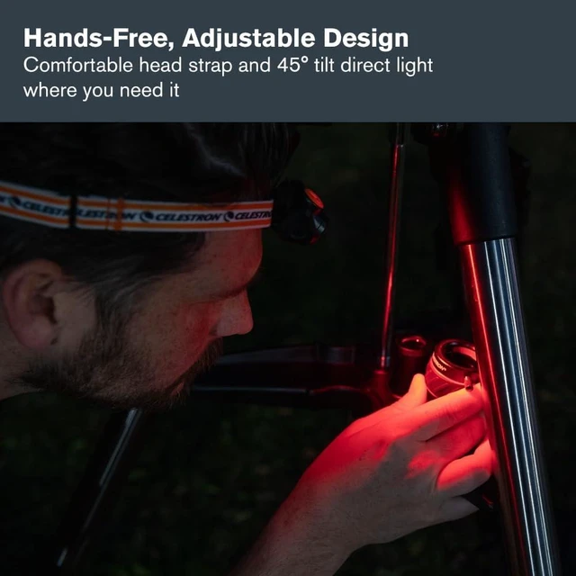 Alt view image 5 of 7 - Night Vision Red LED Headlamp for Astronomy and Camping