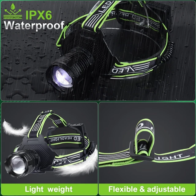 Alt view image 7 of 7 - Rechargeable LED Headlamp 1000 Lumens Super Bright Headlamp Flashlight with Motion Sensor 5 Modes 135°Adjustable IPX7 Waterproof Head Lamp for Camping Running Climbing Hiking