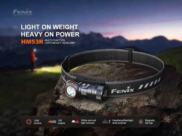 Alt view image 2 of 7 - HM53R Rechargeable Headlamp 1200 Lumen LED Headlamp with Red Light Magnetic Tailcap Detachable Flashlight USB-C Rechargeable Lightweight Outdoor Work and Lumentac Organizer