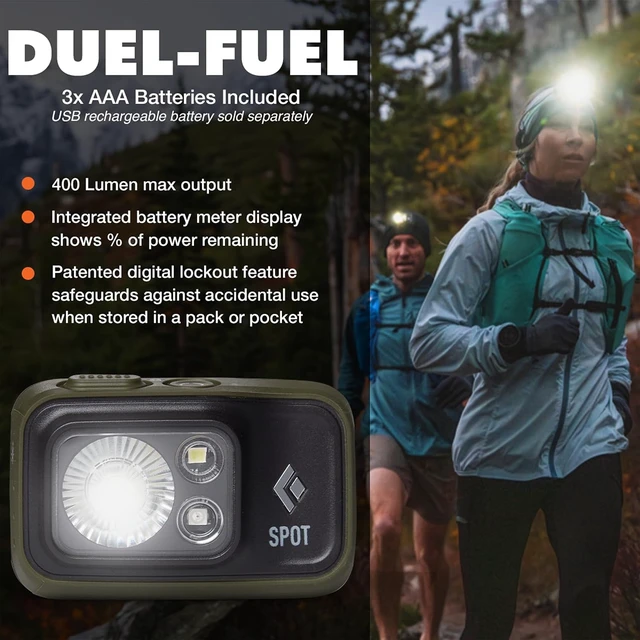 Alt view image 2 of 5 - Spot 400 Headlamp AAA Powered Dimmable Bright BD Dark Olive
