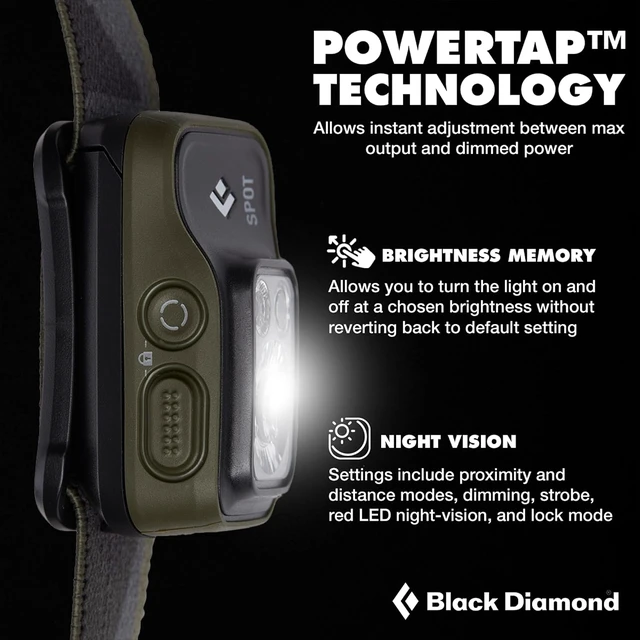 Alt view image 3 of 5 - Spot 400 Headlamp AAA Powered Dimmable Bright BD Dark Olive