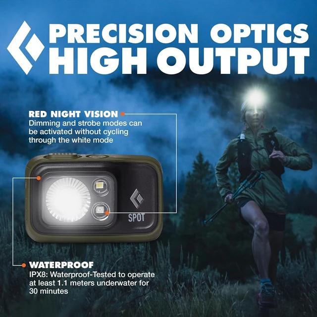 Alt view image 4 of 5 - Spot 400 Headlamp AAA Powered Dimmable Bright BD Dark Olive