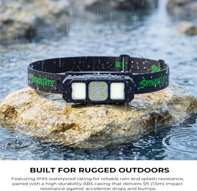Alt view image 7 of 7 - Headlamp Flashlight Rechargeable LED Headlight Camping Hiking