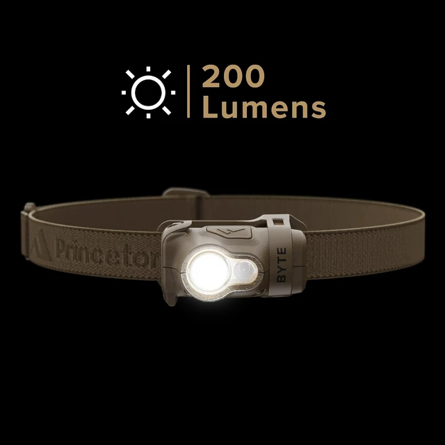 Alt view image 3 of 6 - Byte Multi-Mode 200 Lumen LED Tactical Headlamp Tan