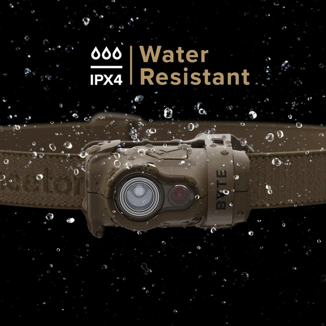 Alt view image 5 of 6 - Byte Multi-Mode 200 Lumen LED Tactical Headlamp Tan