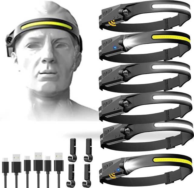 Main image of Rechargeable Headlamp 230°Beam Headlamp for Adults(6 PCS)