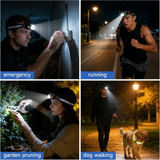 Alt view image 7 of 7 - High-End Comfortable Camping & Work Headlamp Long Endurance Lighting 12 Hours 1000+ LM High Brightness IPX5 Waterproof Suitable for Fishing Running Maintenance and Other Scenarios