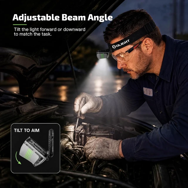 Alt view image 7 of 7 - EasyWave LED Headlamp 3X AAA Battery Powered (Batteries Included)