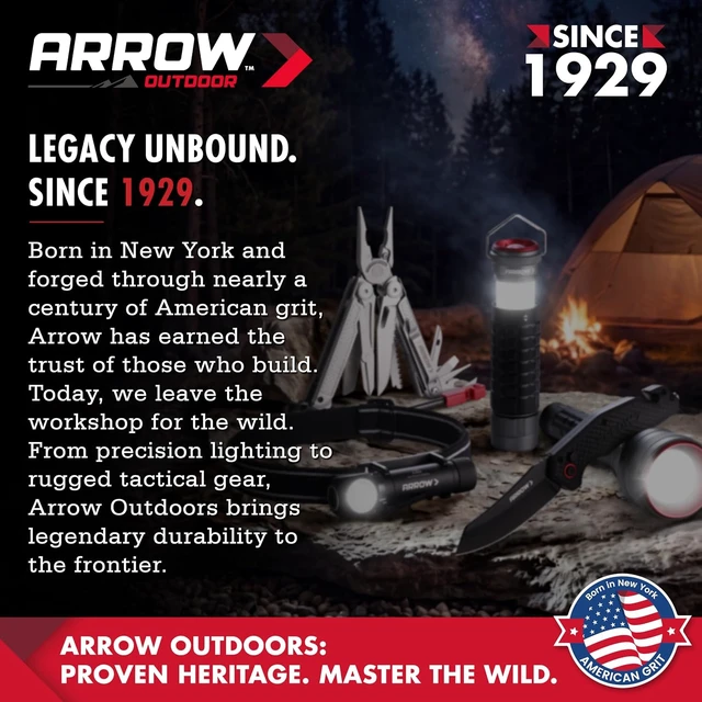 Alt view image 2 of 7 - Arrow Rechargeable LED Headlamp 500LM Red Light 90° Adjustable USB-C