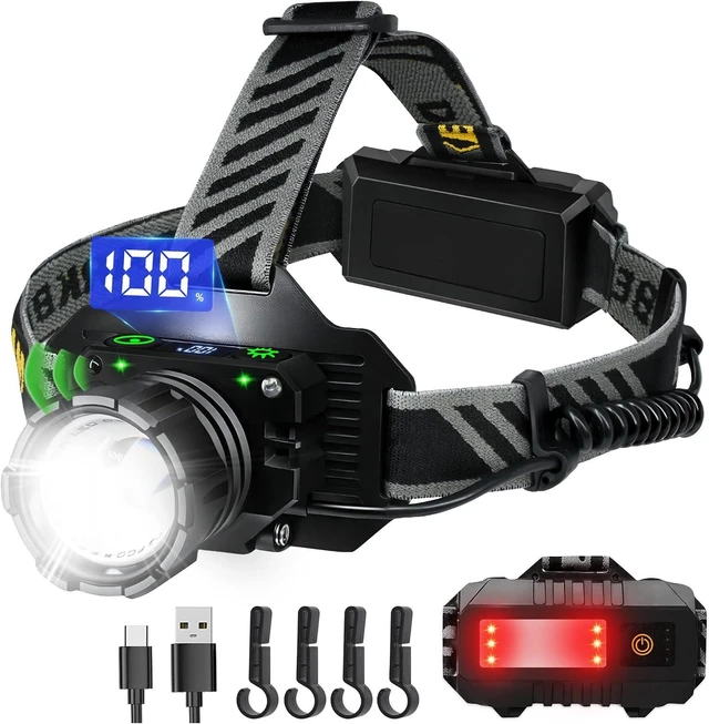 Main image of Headlamp LED Rechargeable Headlight Head Lamp with Digital Display