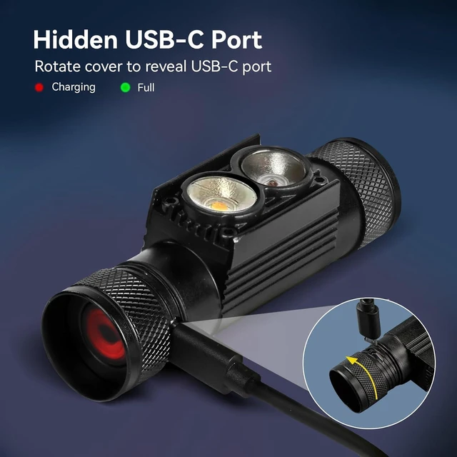 Alt view image 4 of 5 - H25LR Rechargeable LED Headlamp with Red Light 90 High CRI