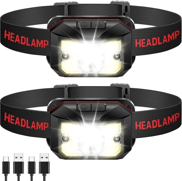 Main image of 2 Pack Headlamp Rechargeable - Christmas Stocking Stuffers Gifts for Men