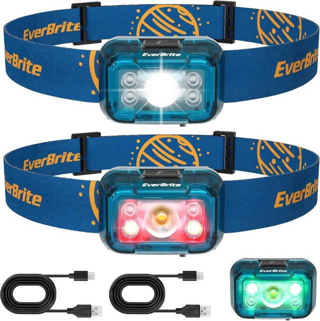 Main image of Rechargeable Headlamp 2 Pack Head Lamp for Kids & Adults