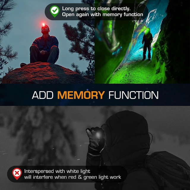Alt view image 4 of 7 - Rechargeable Headlamp 2 Pack Head Lamp for Kids & Adults