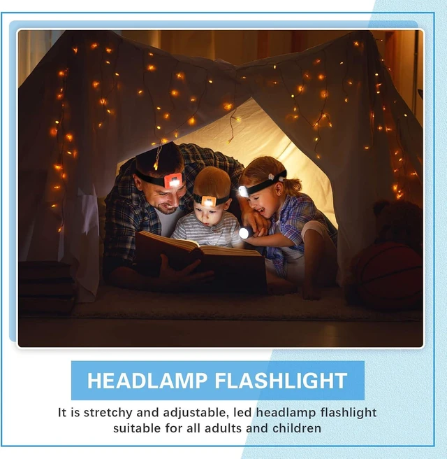 Alt view image 5 of 6 - 30 Pieces Led Headlamp Flashlight Outdoor Head Lamp Adjustable Headband Flashlights with 3 Modes Include 90 AAA Batteries Bright Waterproof Headlights for Outdoor Night Camping Hiking Fishing
