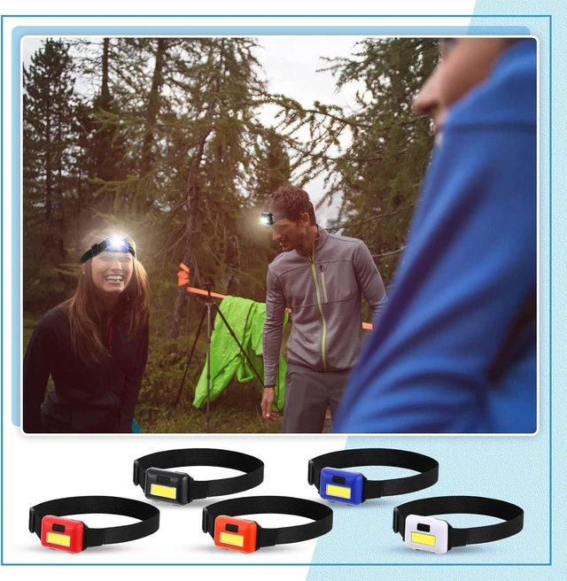 Alt view image 6 of 6 - 30 Pieces Led Headlamp Flashlight Outdoor Head Lamp Adjustable Headband Flashlights with 3 Modes Include 90 AAA Batteries Bright Waterproof Headlights for Outdoor Night Camping Hiking Fishing
