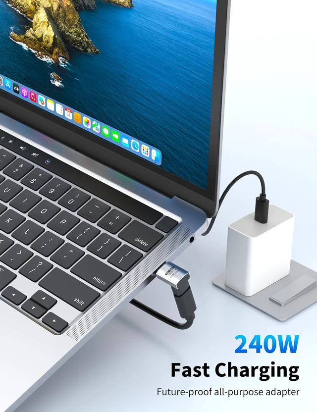 Alt view image 4 of 6 - 90 Degree USB C Adapter 3-Pack Right Angle USB C Male to Female Adapter