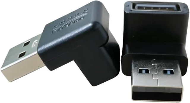 Main image of 90 Degree USB 3.2 Adapter Male to Female Interface 2Pcs (Down Angle)