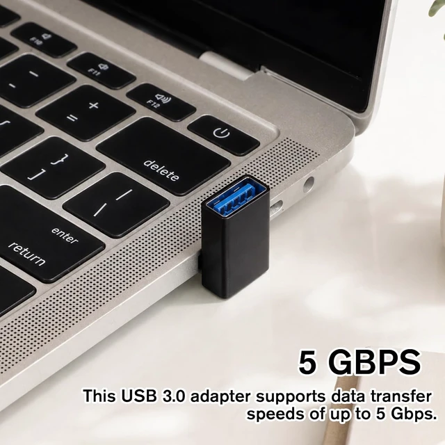 Alt view image 6 of 7 - 2 Pack USB3.1 Type A Male to USB-A Female Adapter Angle USB A Male to Female Converters Up and Down Angle 90 Degree Fast Charging Converter OTG for PC Laptop Power Bank and More