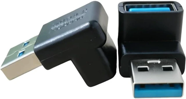 Main image of 90 Degree USB 3.2 Adapter Male to Female Interface 2Pcs (Up Angle)
