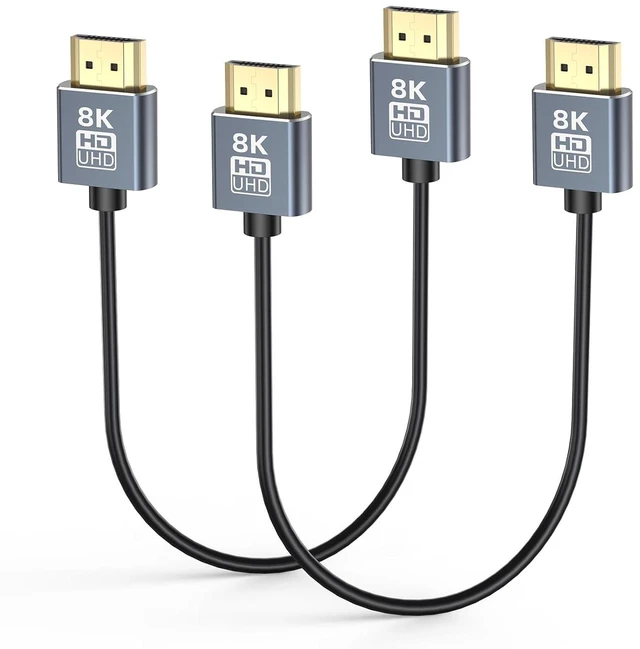 Main image of Ultra Thin 8K HDMI Cable 1FT 2-Pack Slim Flexible Short HDMI Cord 1 Foot
