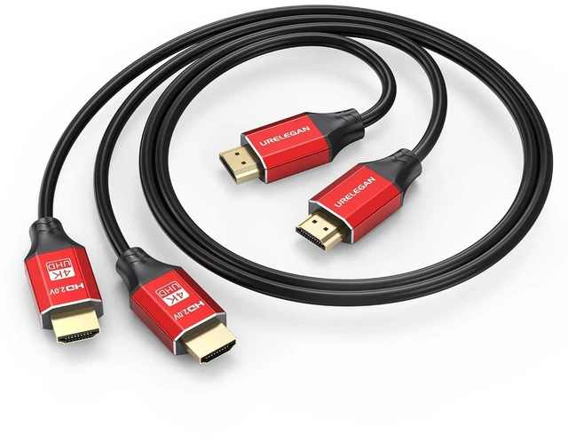 Main image of HDMI Cable 3FT 2-Pack Red HDMI Computer Monitor TV Cable 4K