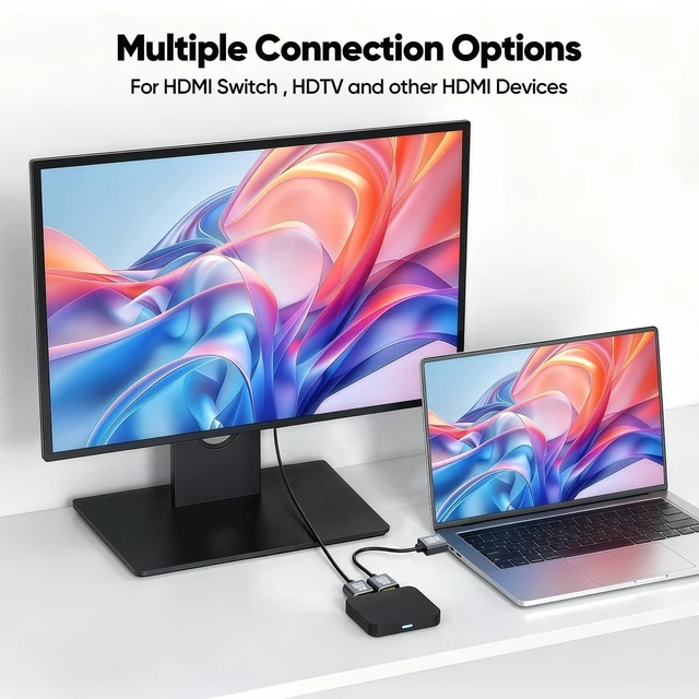 Alt view image 4 of 7 - Ultra Thin 8K HDMI Cable 2FT 2-Pack Slim Flexible Short HDMI Cord 2 Foot