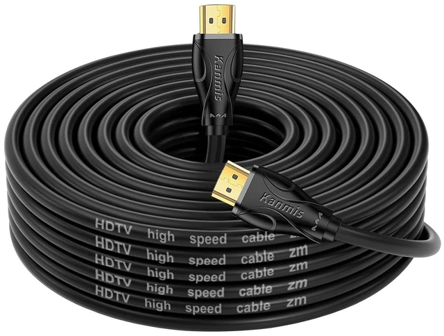 Main image of 25FT HDMI Cables 4K60Hz High Speed 4K HDMI Cord with Gold Plated Connectors Compatible with PlayStation Arc PS3 PC HDTV