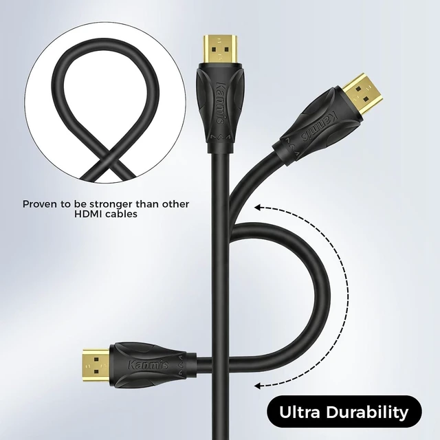 Alt view image 4 of 7 - 25FT HDMI Cables 4K60Hz High Speed 4K HDMI Cord with Gold Plated Connectors Compatible with PlayStation Arc PS3 PC HDTV
