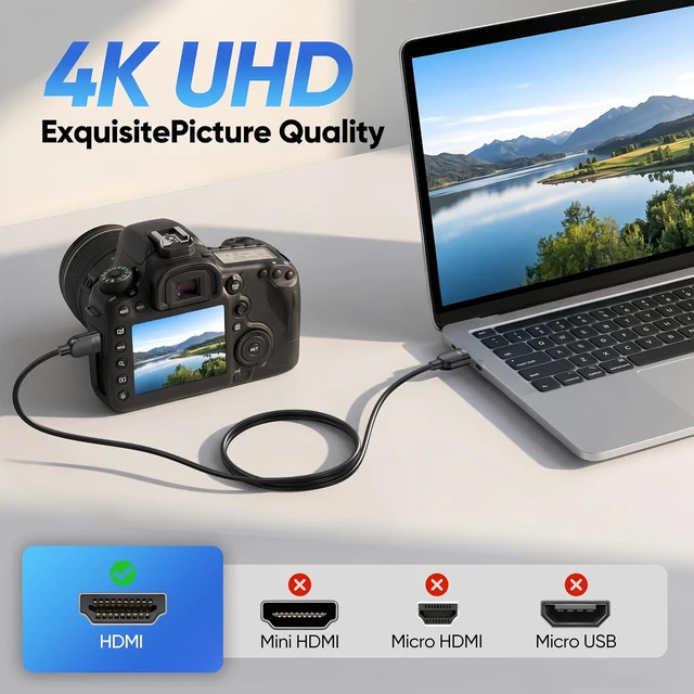 Alt view image 5 of 7 - HDMI Cable 6 inch 6-Pack Short HDMI 2.0 Cord 4K@60Hz 18Gbps