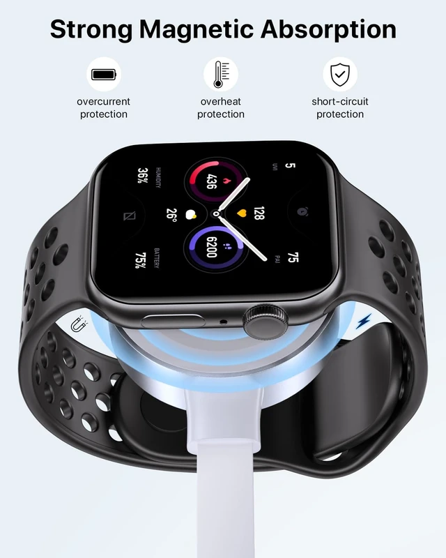 Alt view image 5 of 7 - 100W Retractable USB-C to USB-C 5A Fast Charging 3-in-1 Cable Features Magnetic Charging and Overheating Protection 4.5-Foot USB Type-C for Phone Notebook Pad WatchWhite