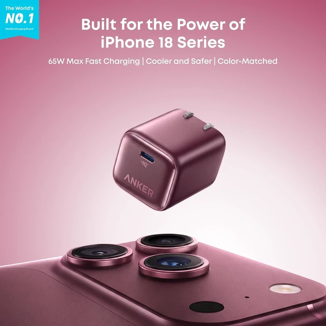 Alt view image 2 of 7 - Nano Charger Neo Dynamic 45W - 65W USB C Charger Block with 65W Max