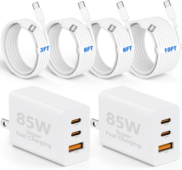 Main image of 85W USB C Charger for iPhone 18 17 16 Pro Max 3-Port PD 3.0 GaN