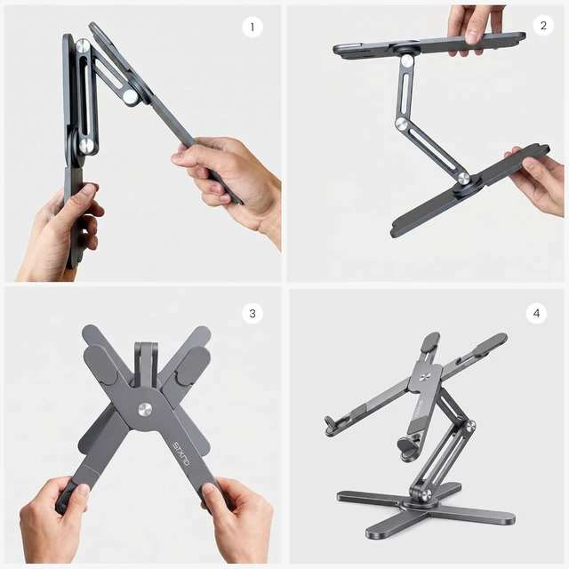 Alt view image 2 of 7 - Model-X 2.0 Laptop Stand Laptop Stand for Desk Adjustable Height