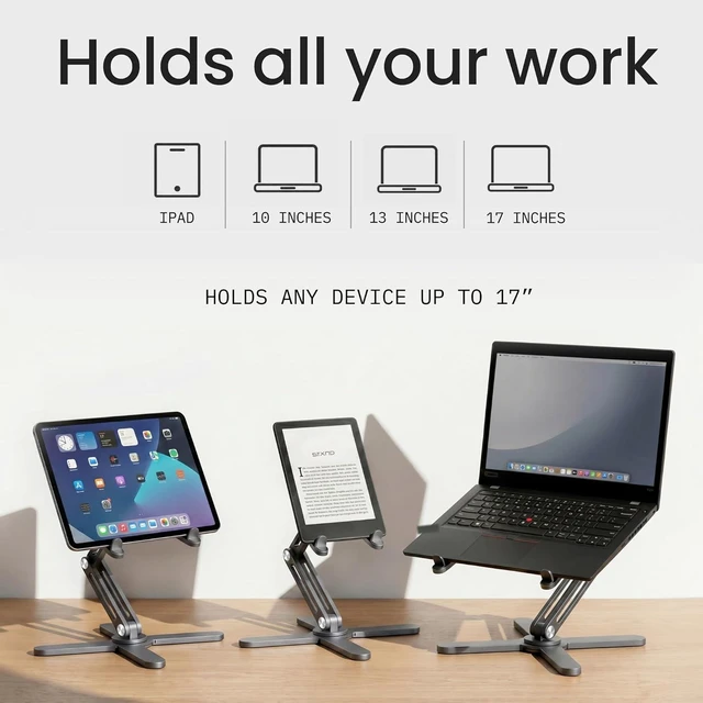 Alt view image 7 of 7 - Model-X 2.0 Laptop Stand Laptop Stand for Desk Adjustable Height