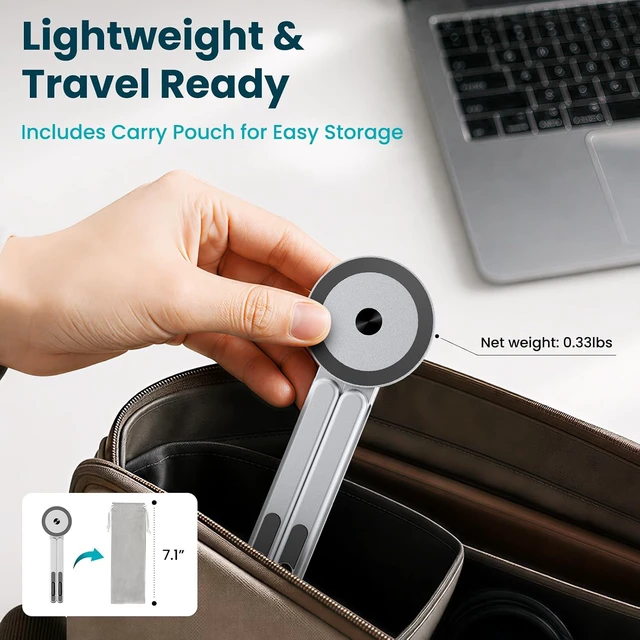 Alt view image 5 of 7 - 4-in-1 Aluminum Portable Laptop Stand Magnetic Phone Holder