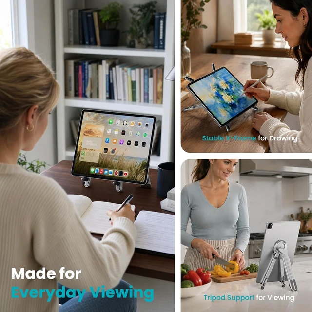 Alt view image 7 of 7 - 4-in-1 Aluminum Portable Laptop Stand Magnetic Phone Holder