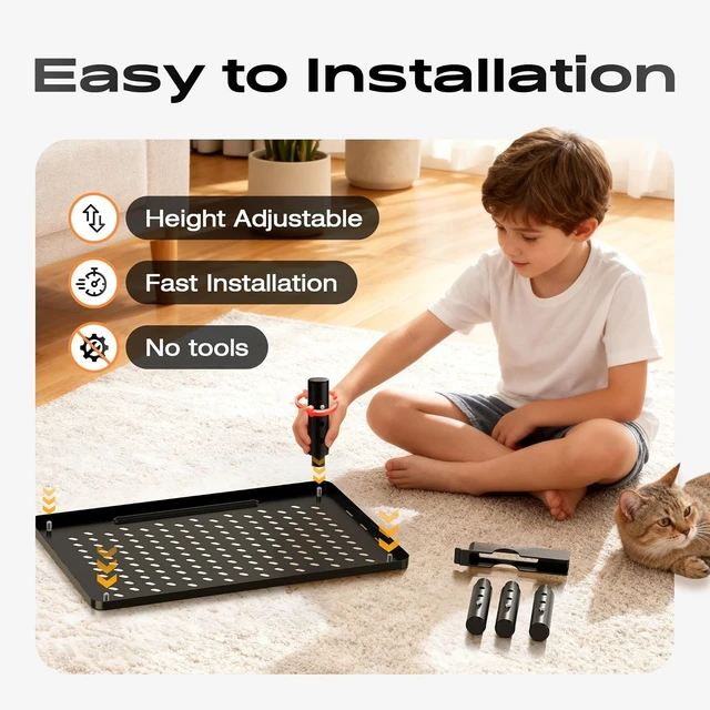 Alt view image 7 of 7 - Computer Monitor Stand Riser For Desk 3 Height Adjustable 2 Pack