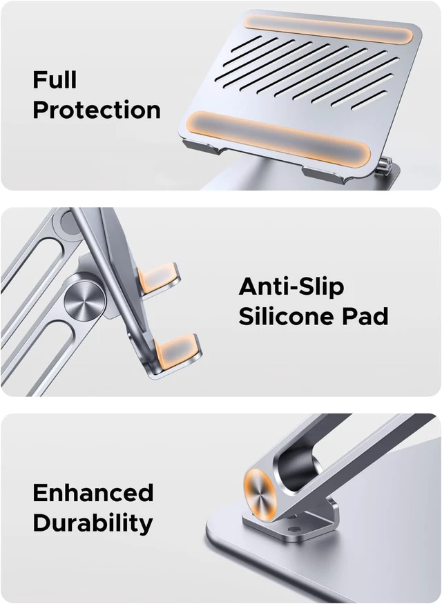 Alt view image 6 of 7 - Portable Laptop Stand for Desk Adjustable Computer Stand