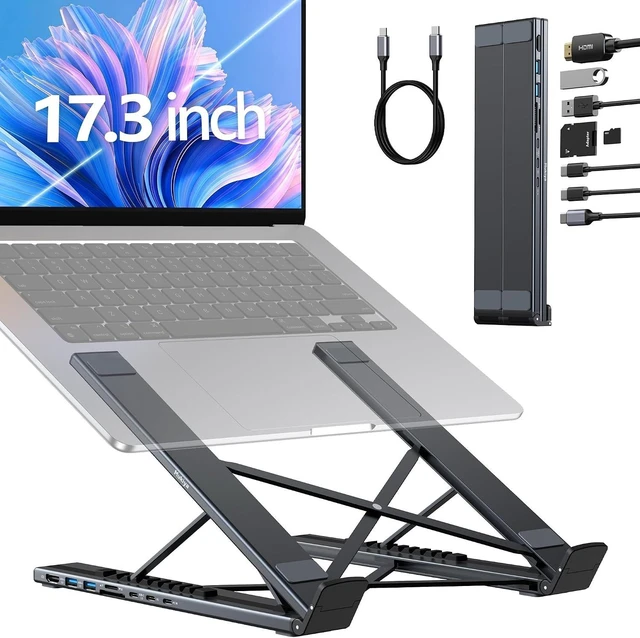 Main image of Portable Laptop Stand with Docking Station 8-in-1 USB-C Hub