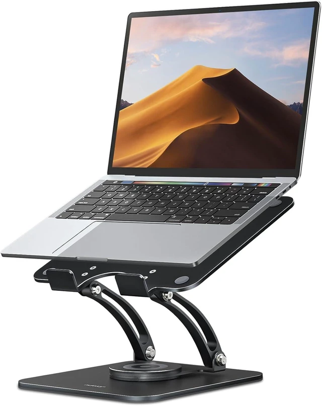 Main image of 360° Rotating Ergonomic Laptop Stand for Desk Dual Foldable Design