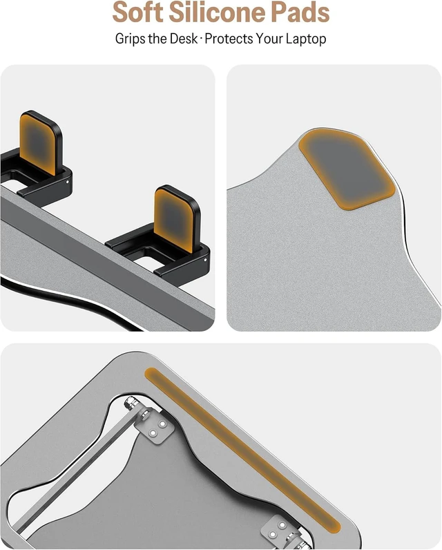 Alt view image 6 of 7 - Portable Laptop Stand Ultra-Slim Height Adjustable Laptop Riser